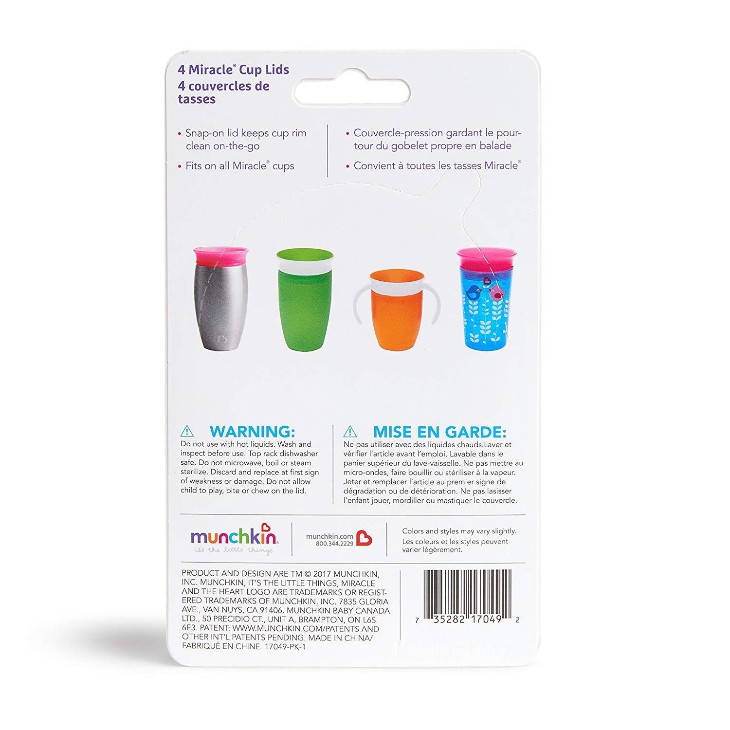 Munchkin Miracle Cup Lids 4 Pack review and price