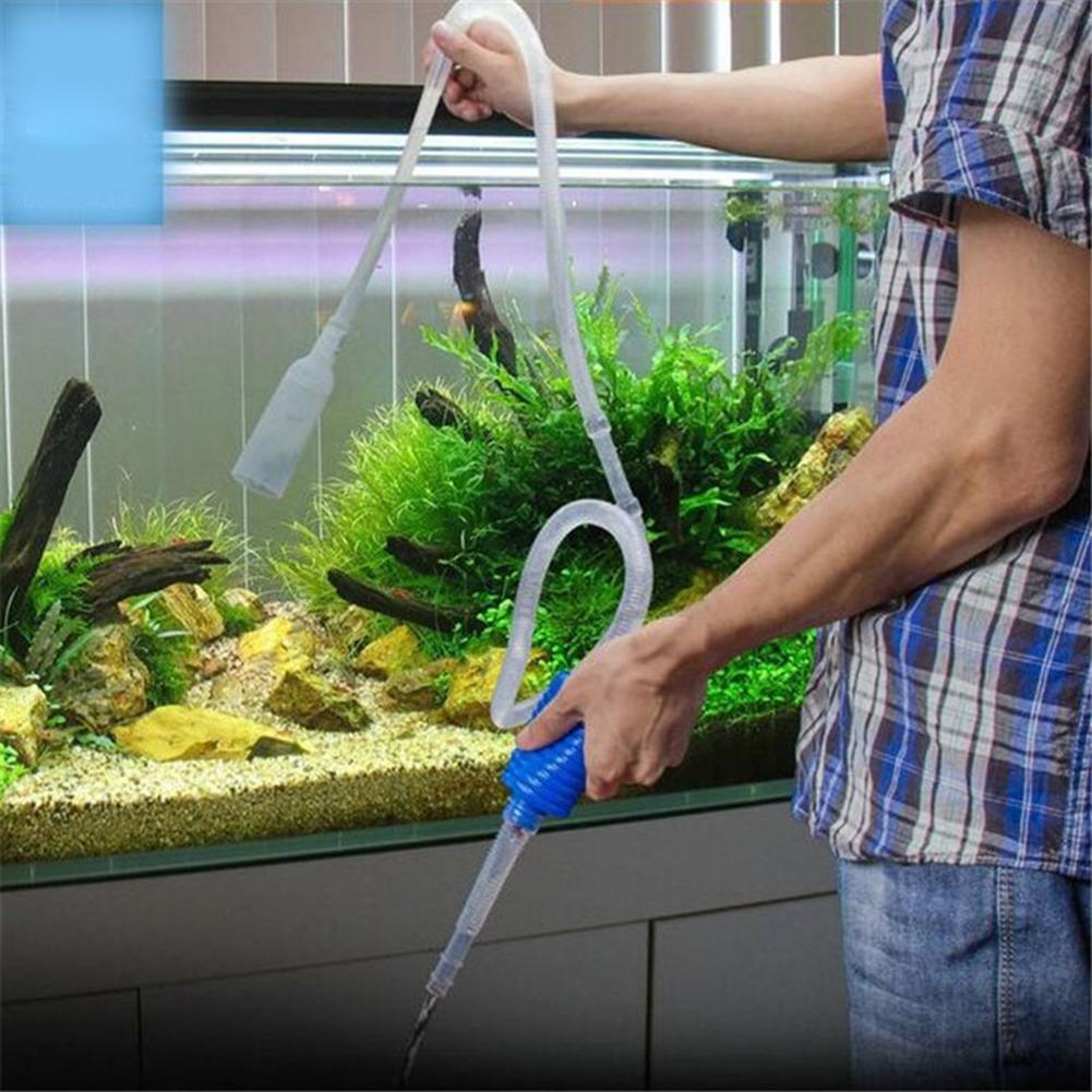 Sunday Alice Aquarium Water Filter Tool Fish Tank Gravel Vacuum Cleaning Cleaner Siphon Pump for Fish Tank Aquarium Wash Sand Water Changer Tank Washing Pump Siphon Suction Pipe