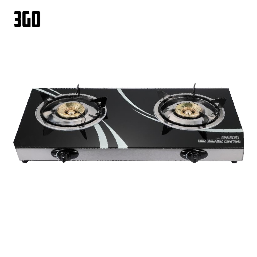 Gas stove benchtop tempered glass double stove gas stove Lazada PH