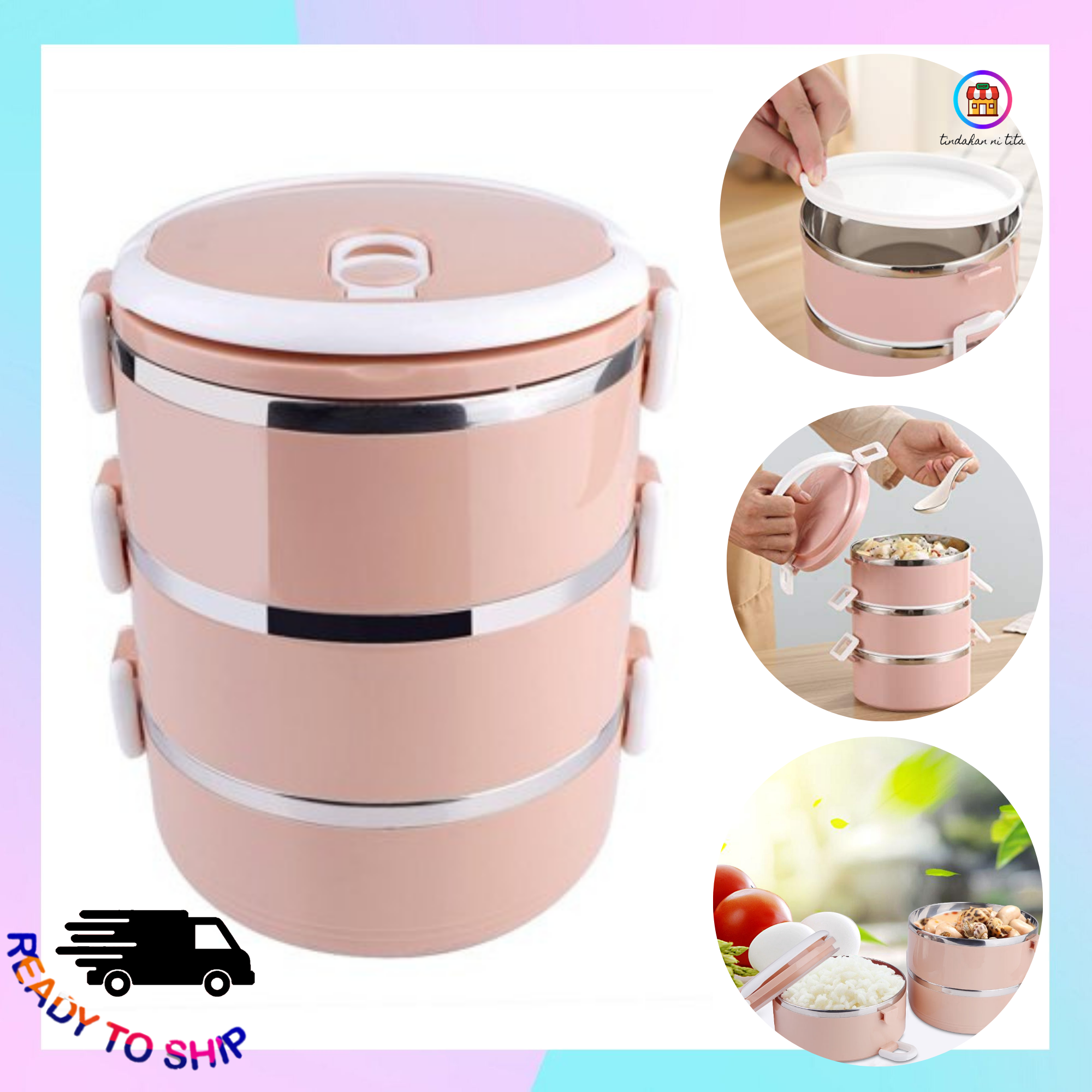 Best Gift Portable Thermal Lunch Box Stackable Leakproof Lunch