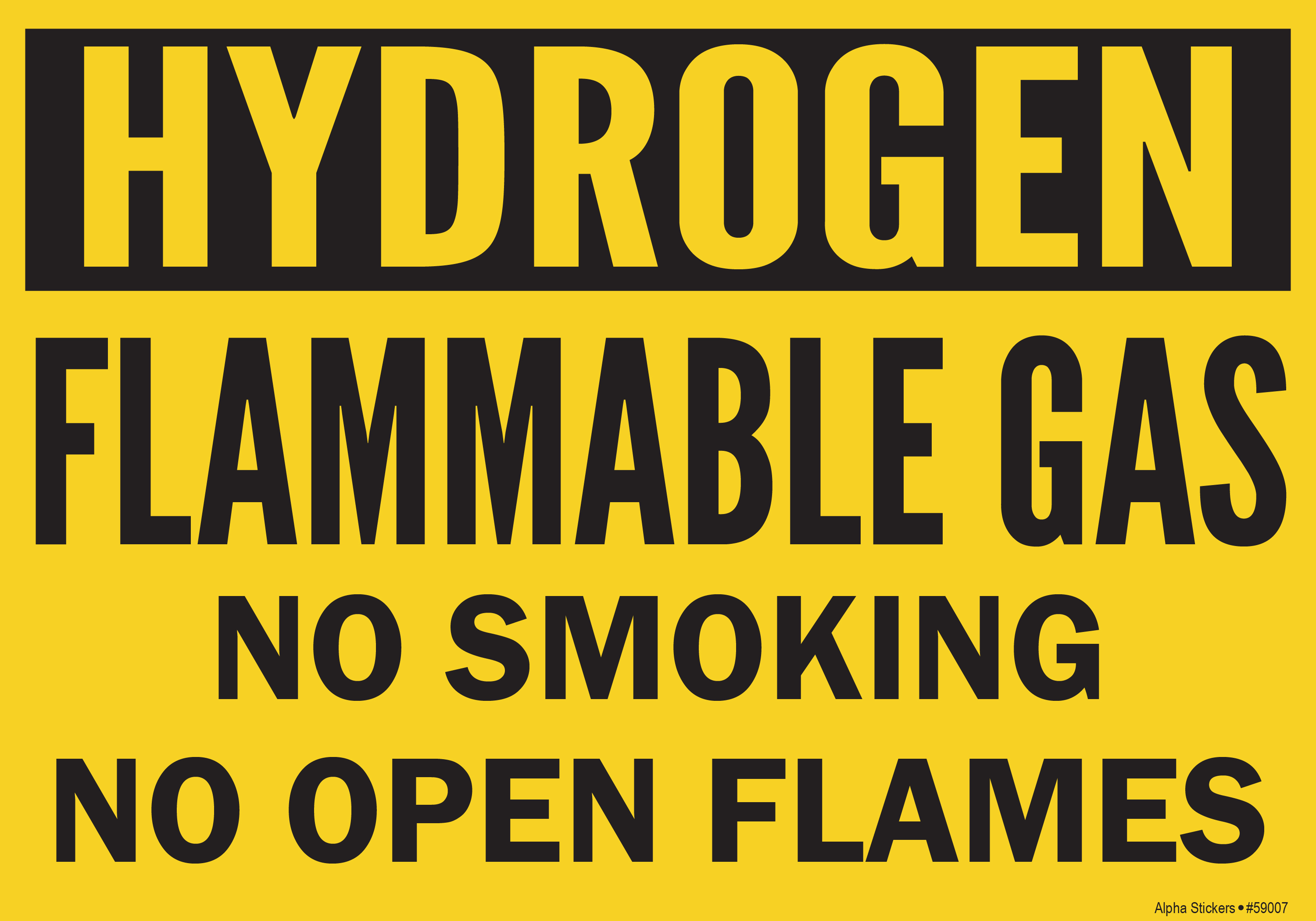 Flammable Gas Sign Hydrogen Flammable Vinyl Sticker Size 10 W X 7 H Lazada Ph