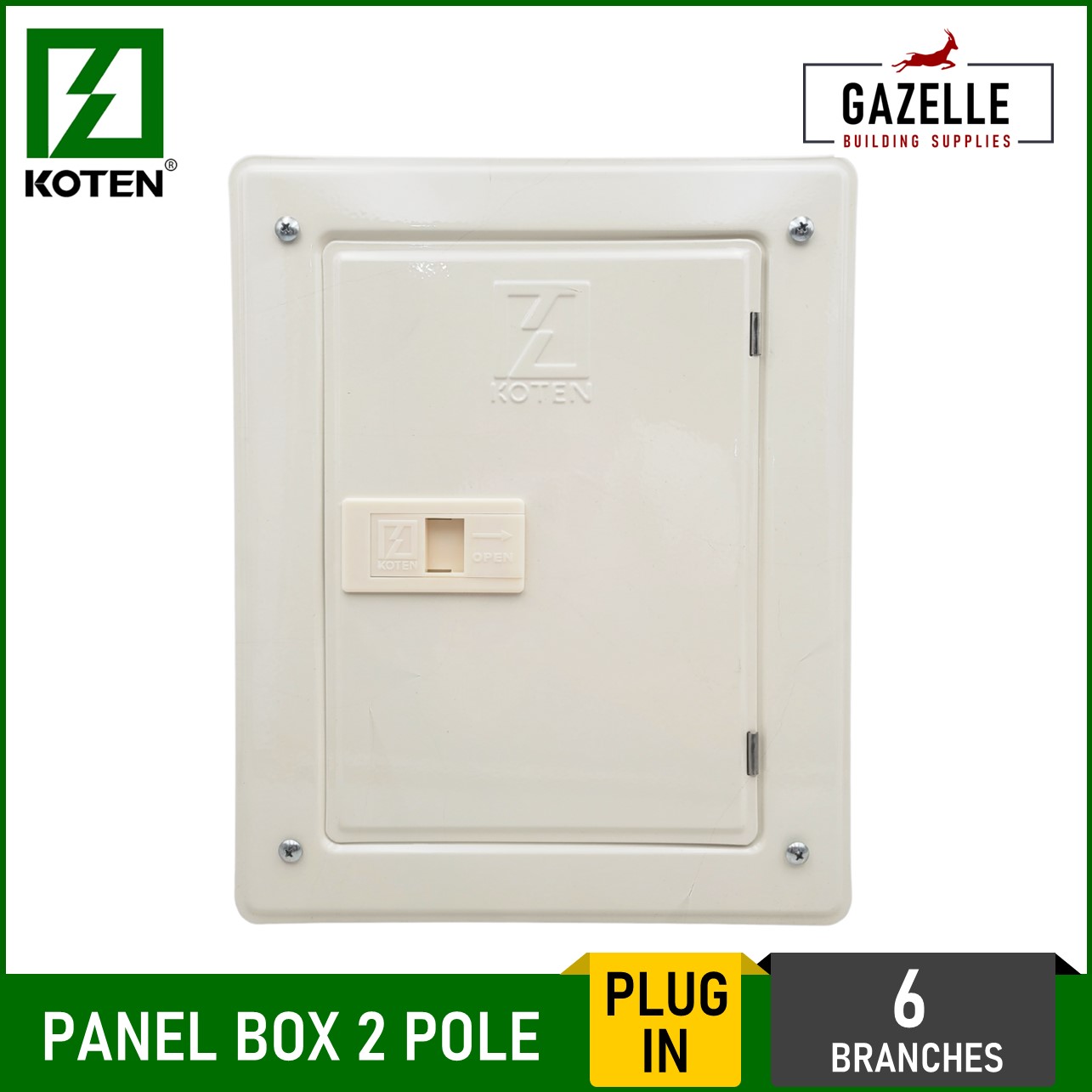 Koten Economy Panel Box 2 Pole Plug In 6 Branches Lazada PH