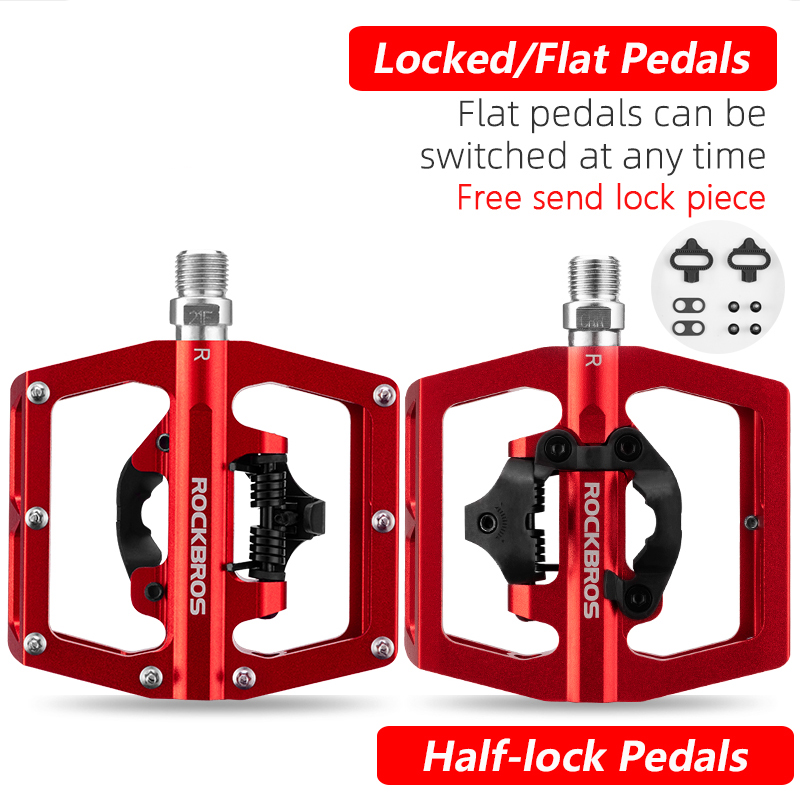 red flat pedals