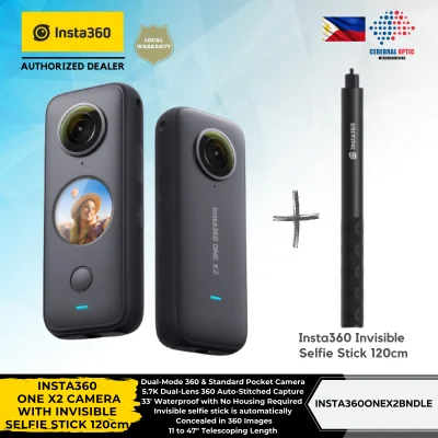 INSTA360 ONE X2 POCKET 360 STEADY CAM with INVISIBLE SELFIE STICK 120cm - BUNDLE