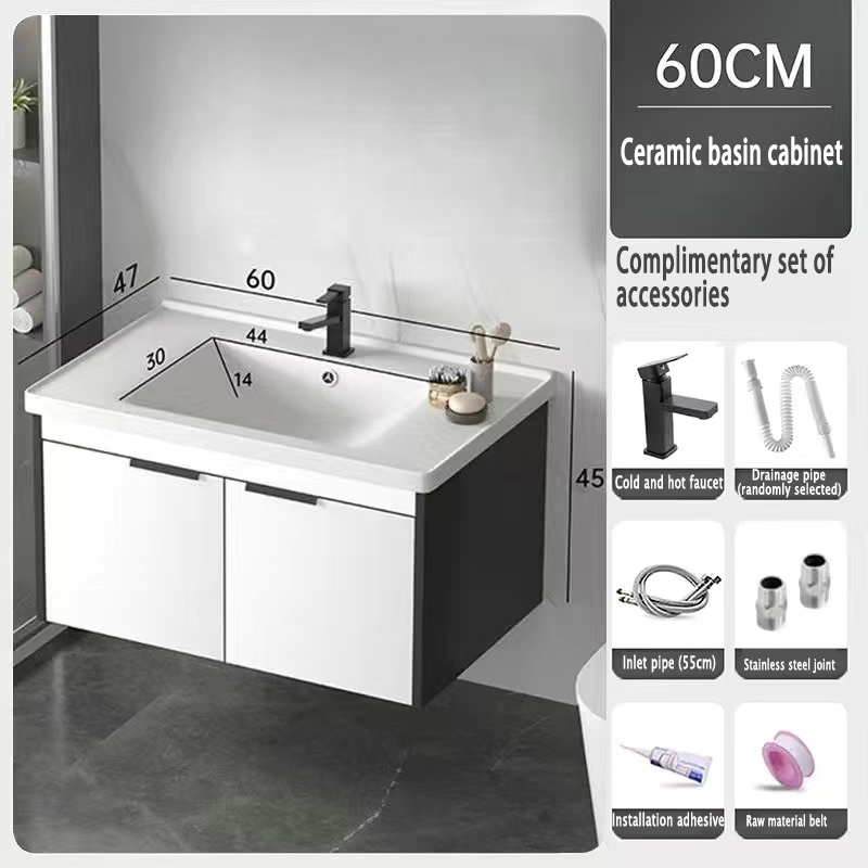 Bathroom cabinet mirror cabinet Thickened honeycomb aluminum bathroom ...