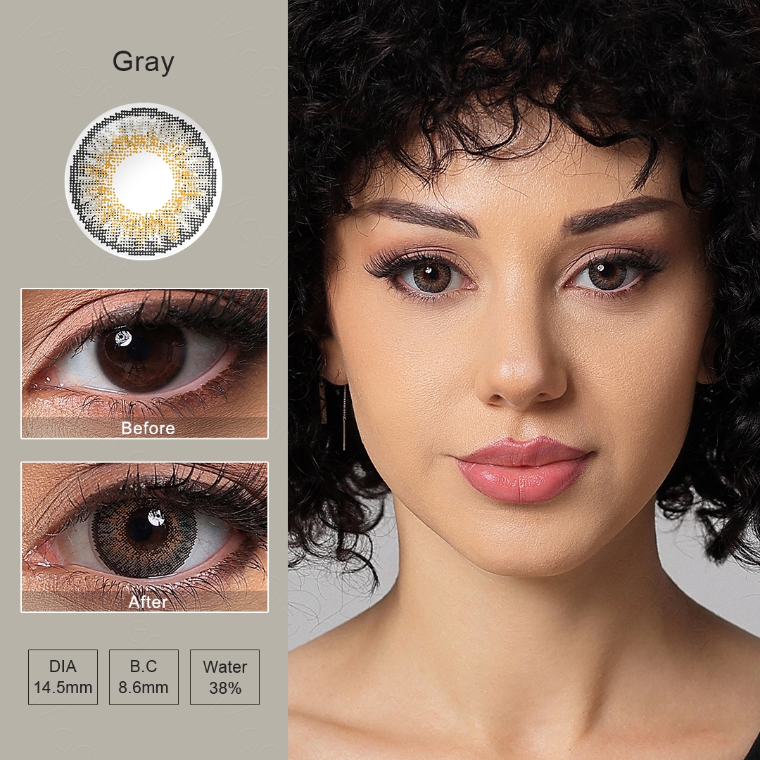 【Ready Stock】2PCS brown contact lens Soft Lenses Daily Makeup Glamour ...