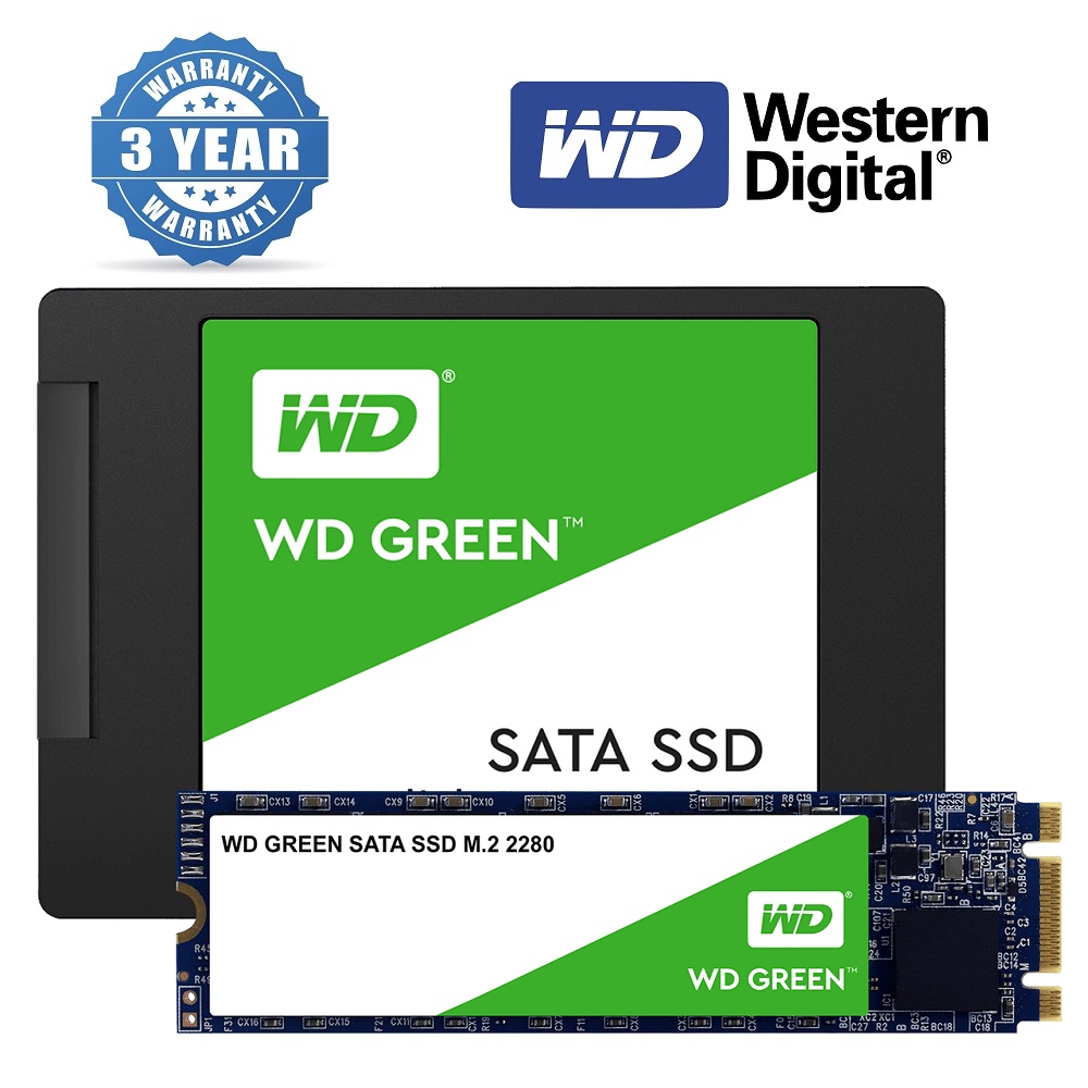 Western Digital WD Green 1TB 480GB 240GB 120GB SATA III or M.2 2280 SSD 6Gb/s State Drive - 3 Years WTY | Lazada