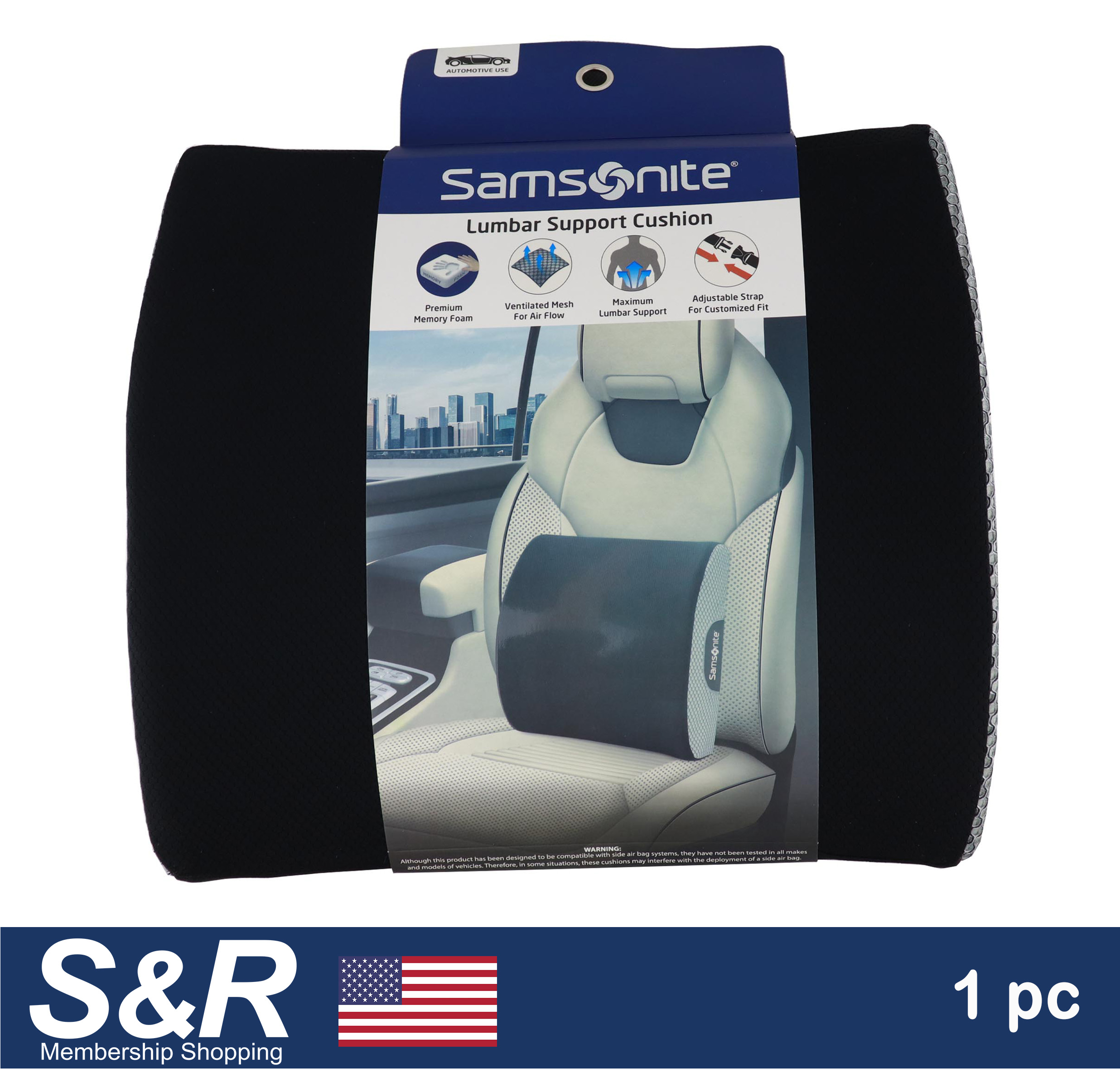 SAMSONITE LUMBAR CUSHION (MEMORY FOAM) – Unique Pharmacy