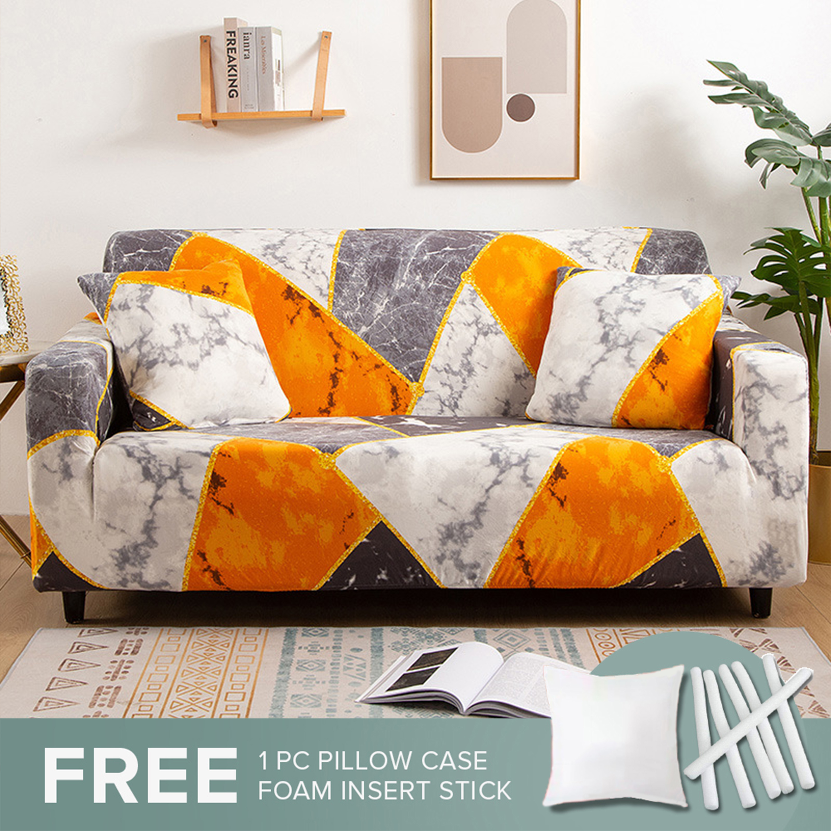 Sofa Seat Cover Stretchable Sale Double/Single 3 2 1 Seater Regular