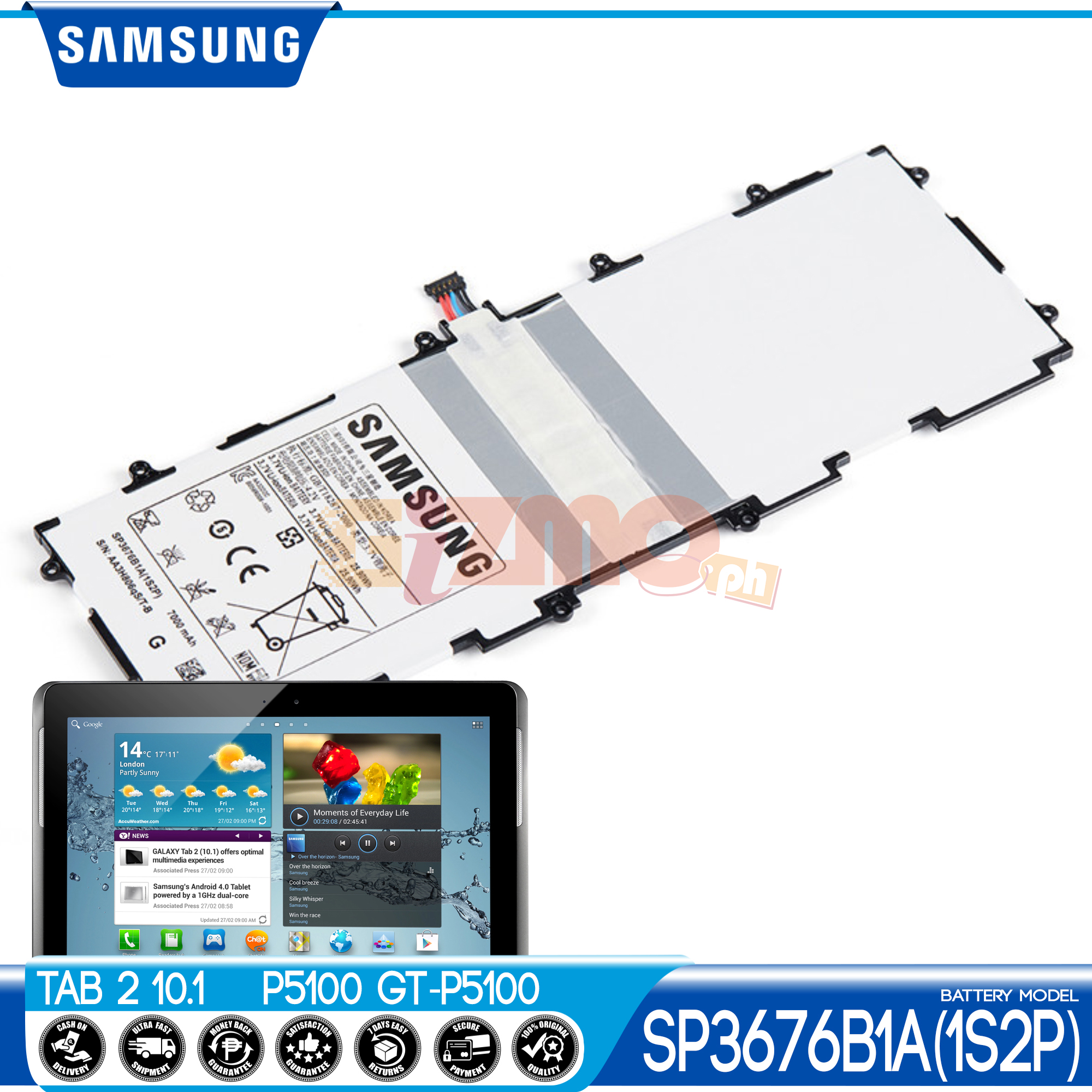 Pack batterie SP3676B1A 7000mAh et outils pour Samsung Galaxy Tab 10.1 / Galaxy  Tab 2 10.1 / Galaxy Note 10.1