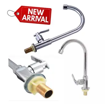 Single Handle High Arc Outdoor Sink Faucet For Boat Camper 360