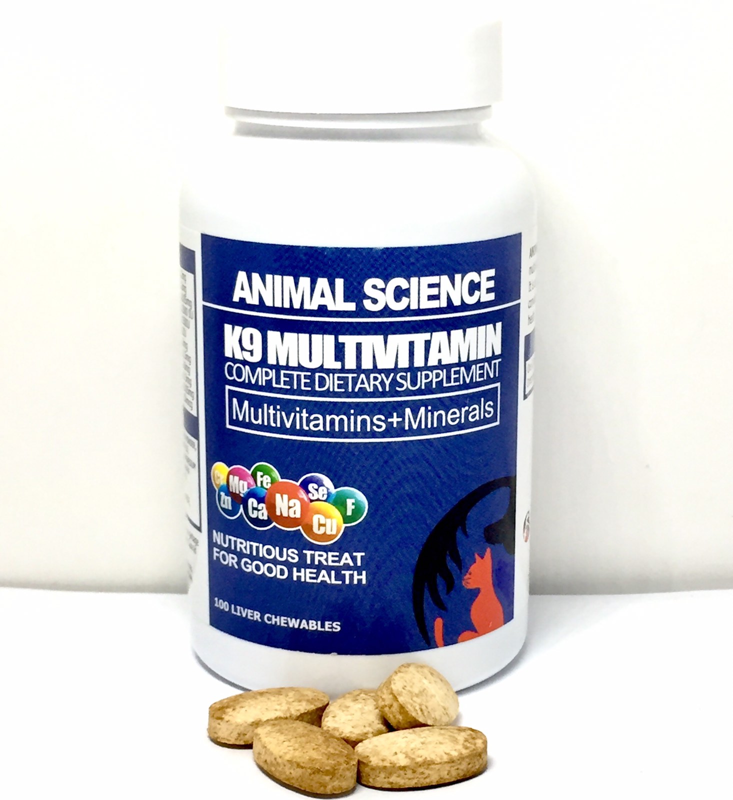 [SOUTH VET] 5 tab Animal Science K9 Multivitamins 100 liver chewables Dietary Supplement for Dog