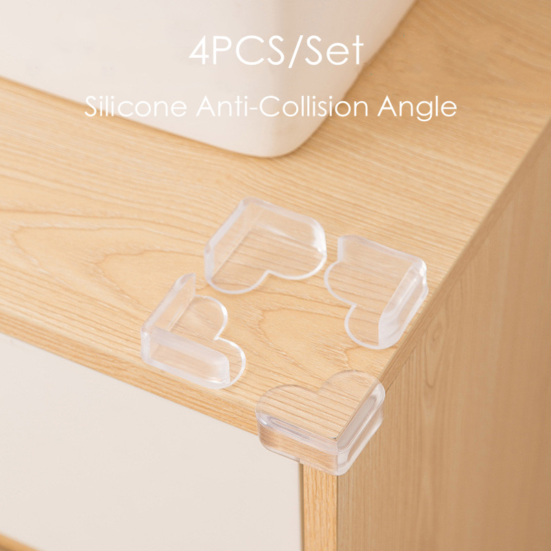 CKCL Cute Silicone Corner Protection Right-Angle Table Anti-Collision  Protection Corner Keep Child Safe For Home(Apricot,Back Of Claw) 