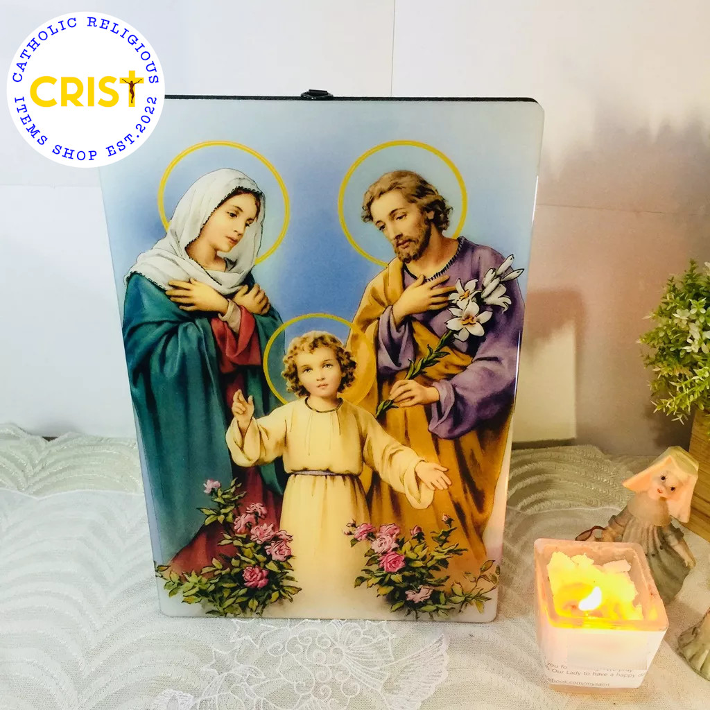 Holy Family 20cm*30cm Crystal Epoxy Frame Catholic Religious Items Shop