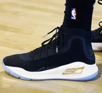 curry 4 shoes black and white