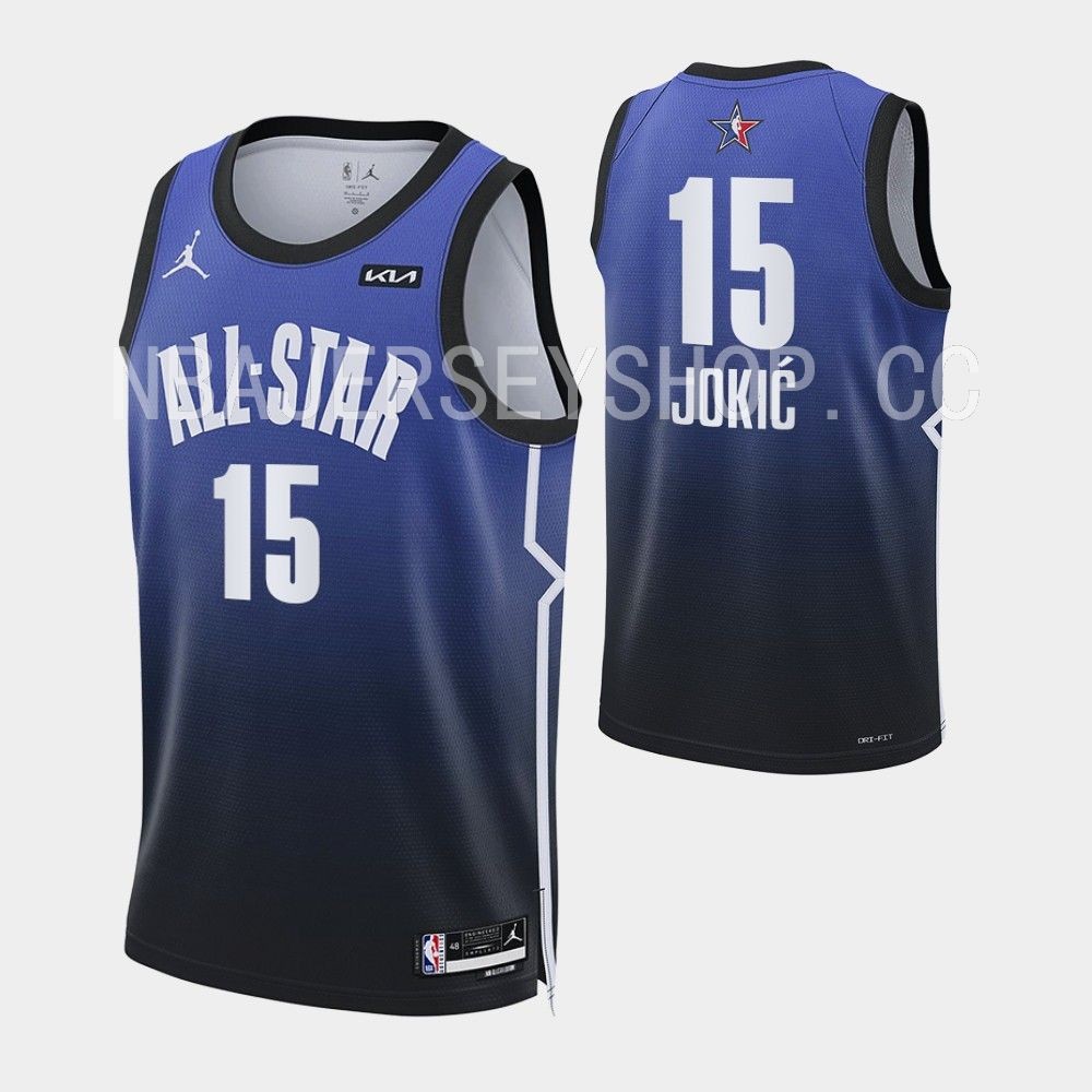 Blue Jordan NBA Denver Nuggets Jokic #15 Statement T-Shirt