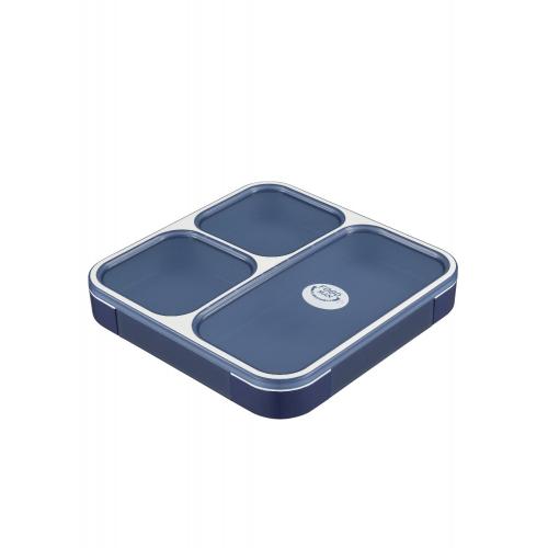 CB Japan Lunch Box Antibacterial Light Gray Thin Foodman 400ml DSK// Bag