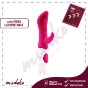 Midoko Waterproof Dual Vibrating Silicone Vibrator - Sex Toy for Women