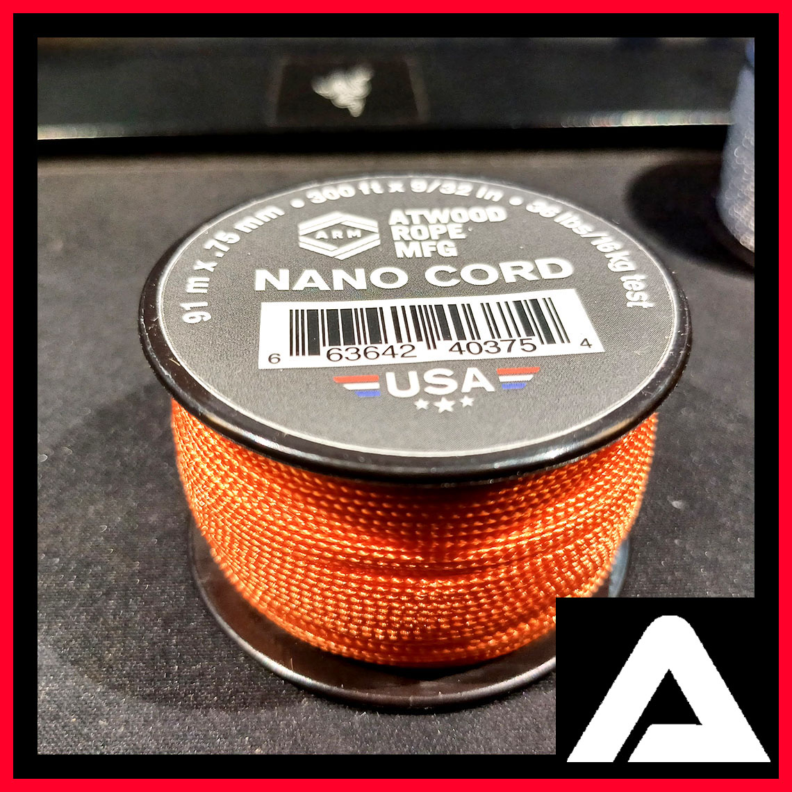 Atwood Nano Cord - 10ft Length - Made in the USA - 0.75mm Thick