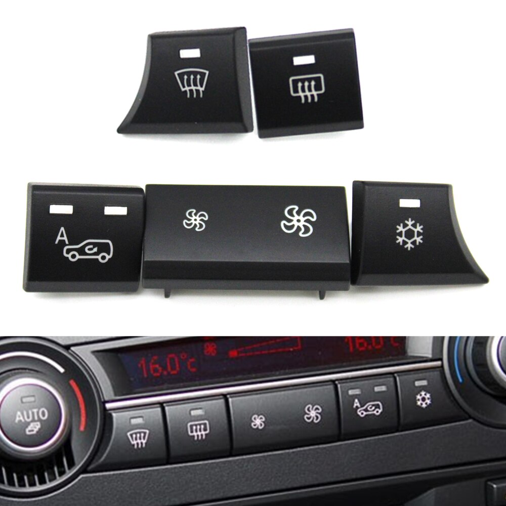 Dashboard Ventilation Climate Circulation Button AC Volume Adjustment Switch Cover For BMW X5 X6 E70 E71 E72 64119310445