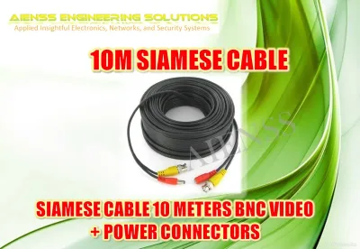 SIAMESE CABLE 10 METERS BNC VIDEO + POWER CONNECTORS