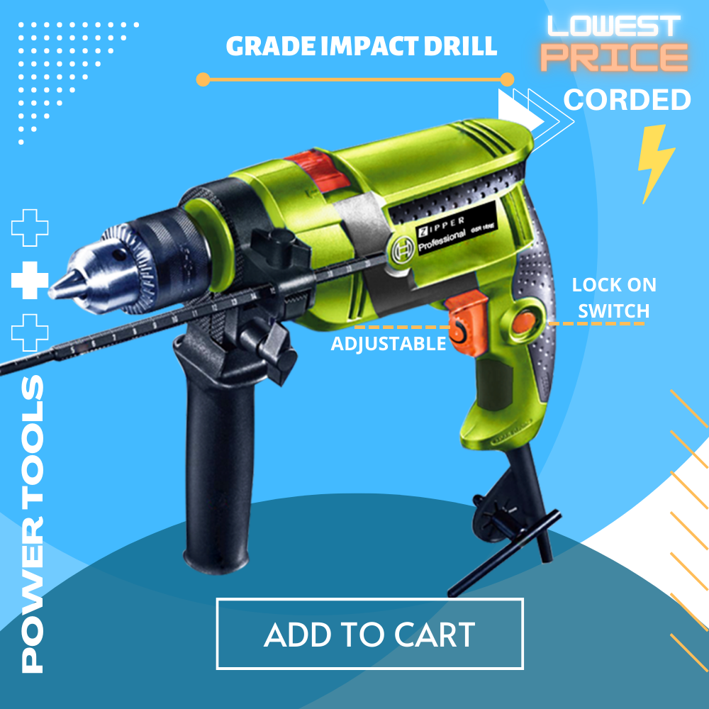 ZIPPER adjustable speed impact drill industrial grade heavy duty