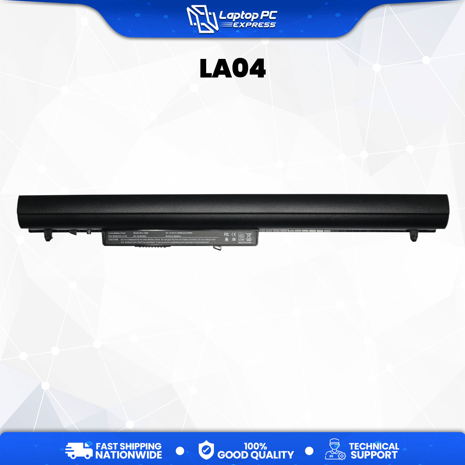 Batterie Compatible HP LA04 BC04 HSTNN-YB5M - 14,4V 2600mAh - Pour Ordinateur Portable HP