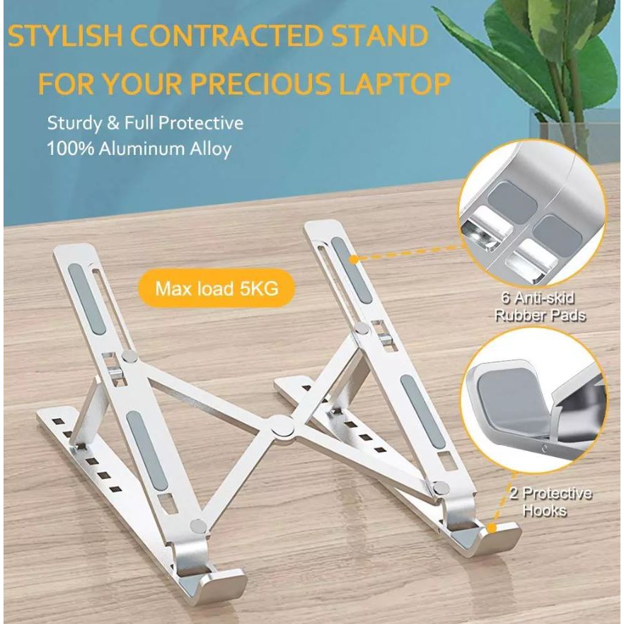 Adjustable Foldable Alluminum Laptop Stand Lazada PH