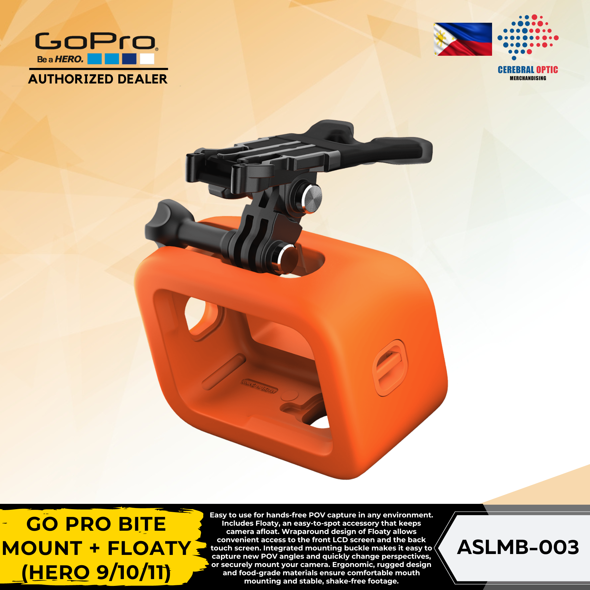 Bite Mount Gopro Gopro Bite Mount Floaty For Hero 11/10/9 – GMW