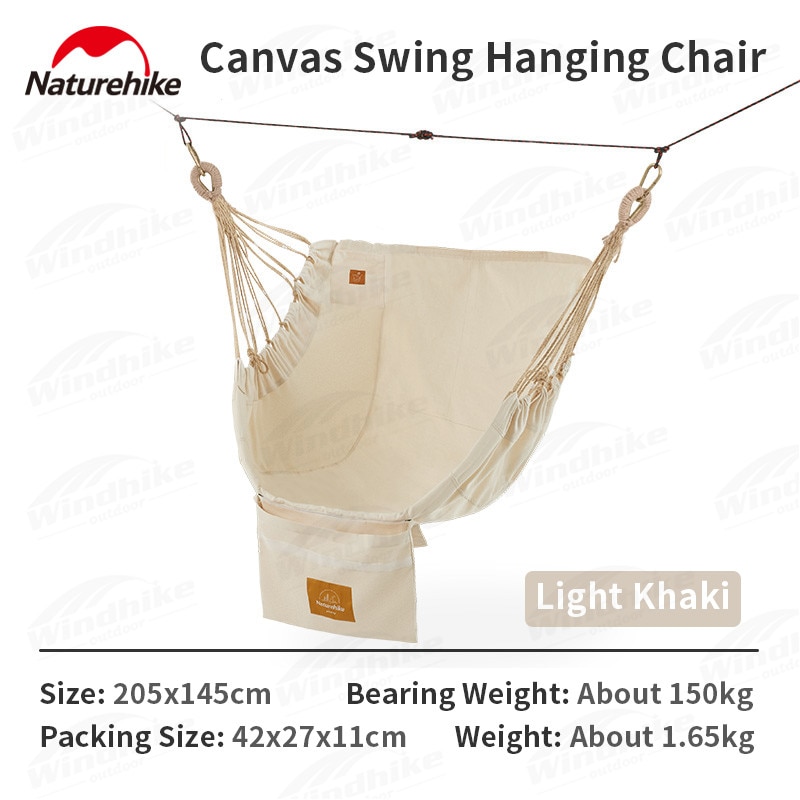 Naturehike 120x145cm Canvas Cotton Hanging Hammock Camping Swing Chair