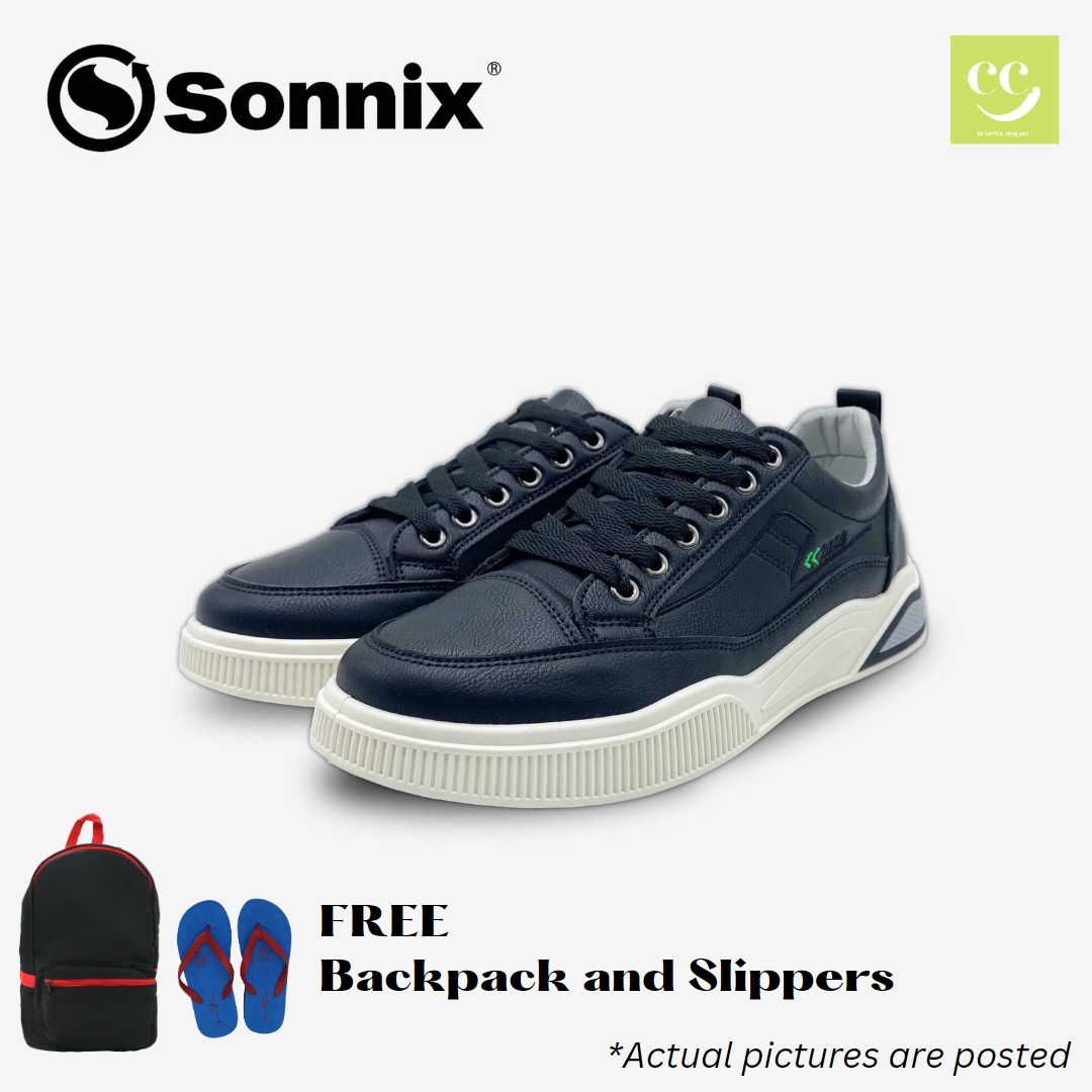 SONNIX Men's Sneakers Lace-up Shoes - Presly Black | Lazada PH