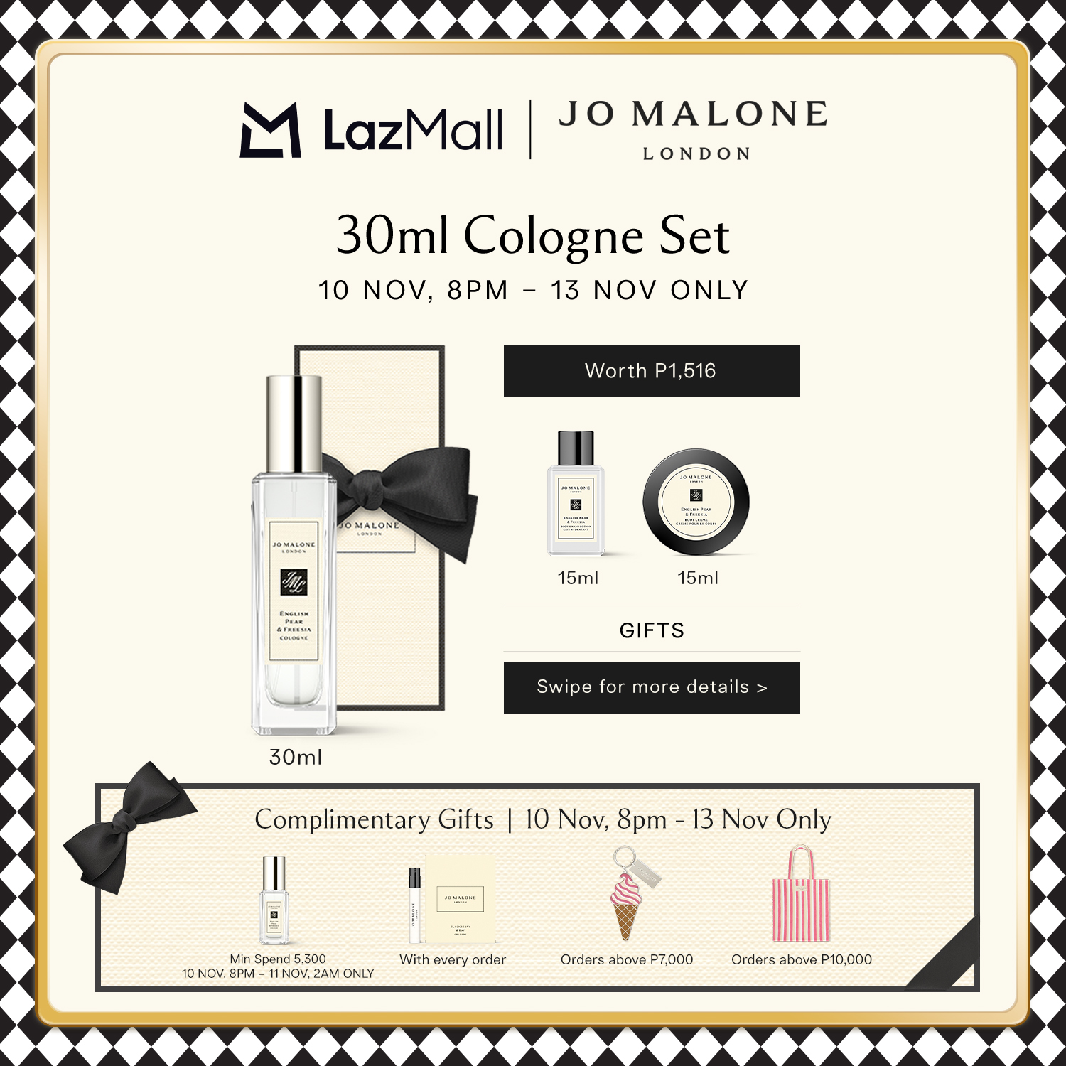 Jo Malone London • 100ml Cologne Set – Perfume Premium Fruity - Main Image