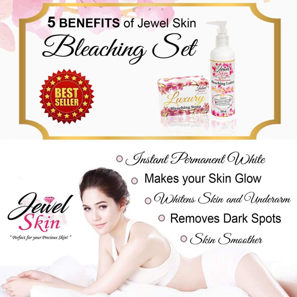 100 Original Jewel Skin Bleaching Combo ( Soap + Lotion) Very safe