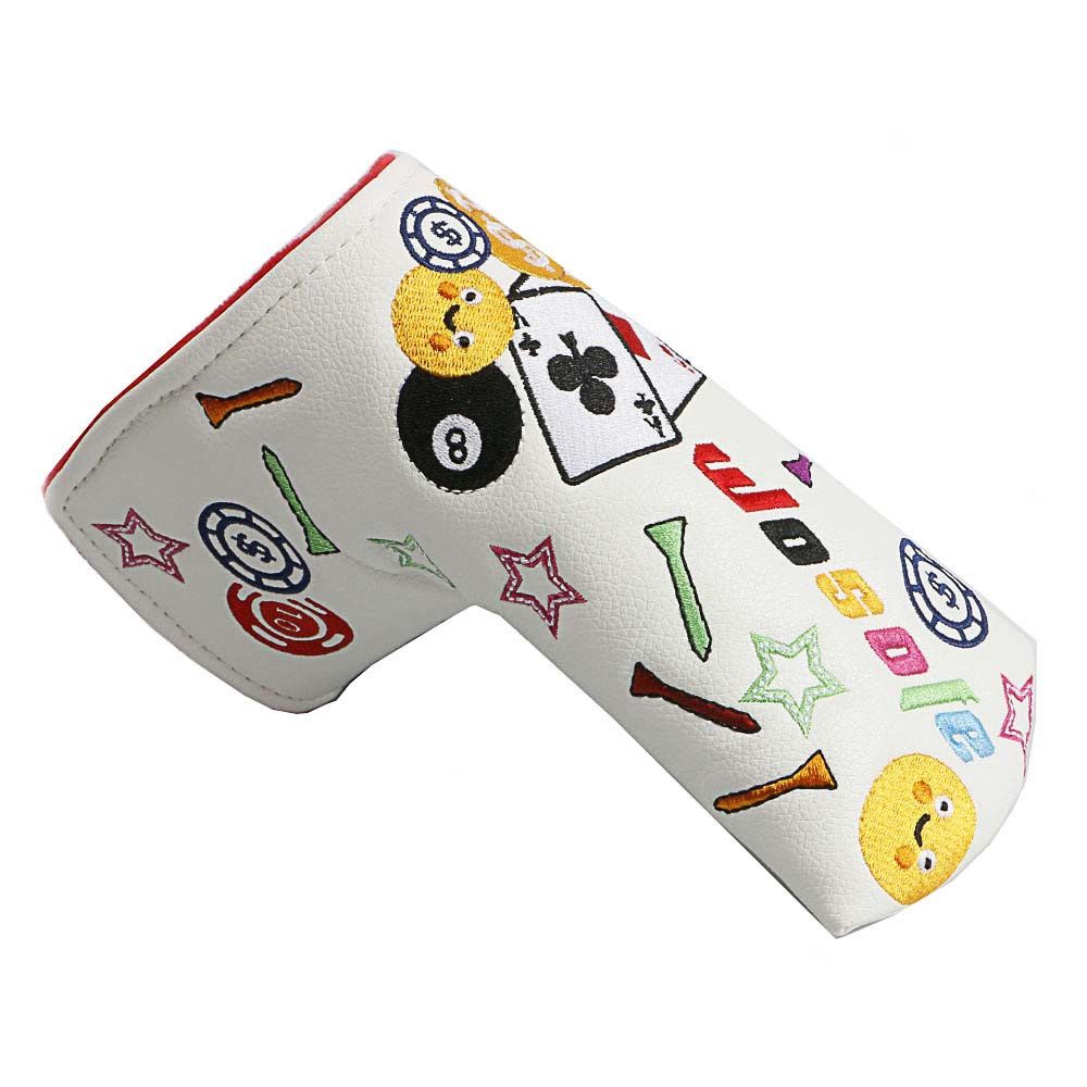 Sanmiao thêu không thấm nước bền với hoop and loop đóng cửa bảo vệ trường hợp golf head cover câu lạc bộ golf bìa bảo vệ bìa golf thiết bị đào tạo putter blade bảo vệ câu lạc bộ golf head cover golf come with headcover golf putter bìa