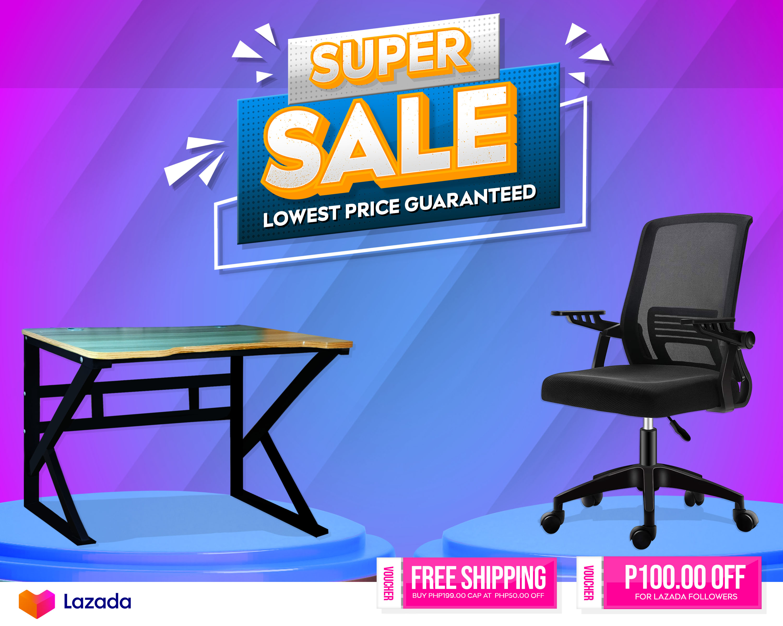 Office Table and Chair Bundled (BRAND NEW) TRENDZOIDX FIBER SOLUTIONS Lazada PH