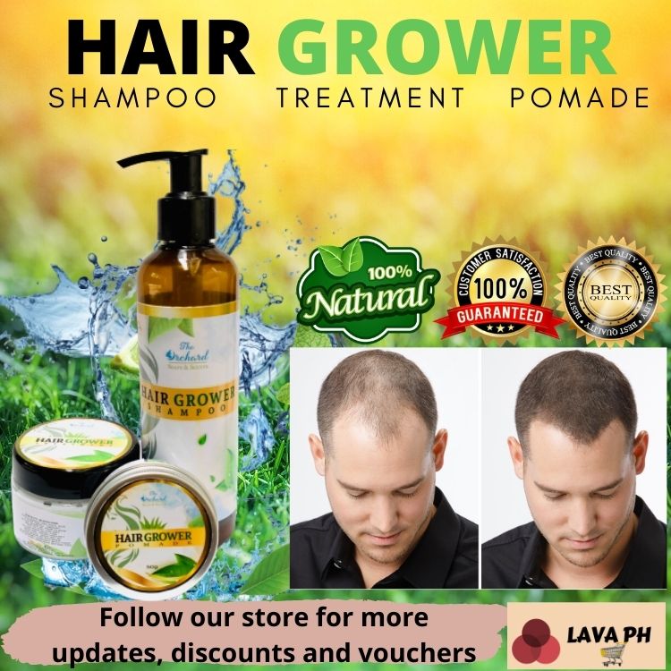 Authentic Organic Hair Grower Shampoo Treatment and Pomade Set for Hair ...