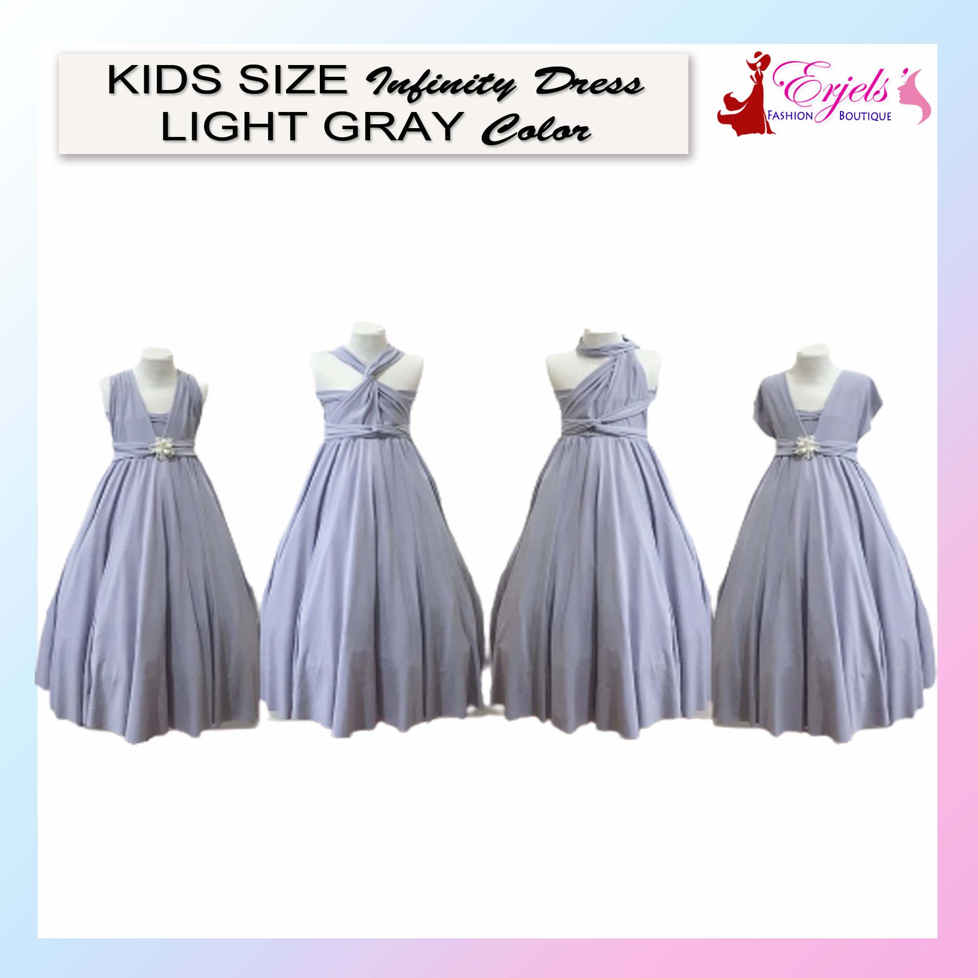 KIDS SIZE LIGHT GRAY Infinity Dress for Kids With Size 1 12 years old Cotton Spandex Lazada PH