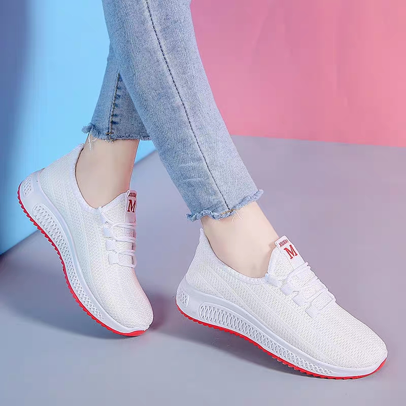 Korean black and white casual women's sports sneakers shose | Lazada PH