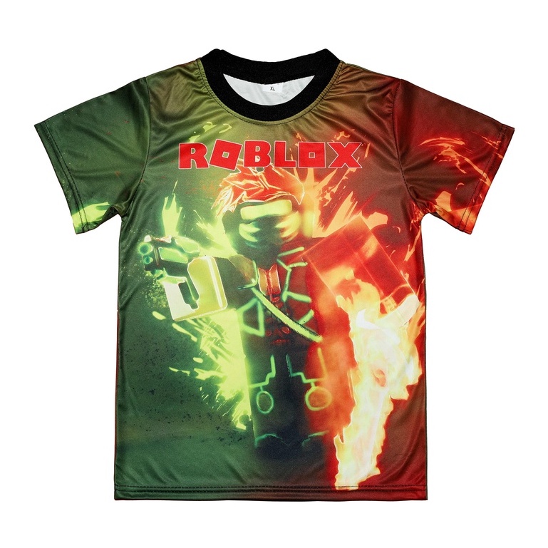 Roblox T-shirt for Kids Boys Game Cartoon Character Shirts Clothes Full  Printed [5-12 Years Old]