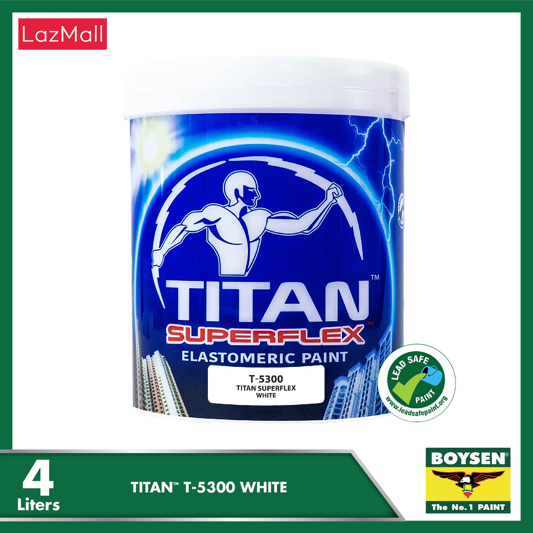 Titan Superflex Elastomeric Paint White T53004L Lazada PH