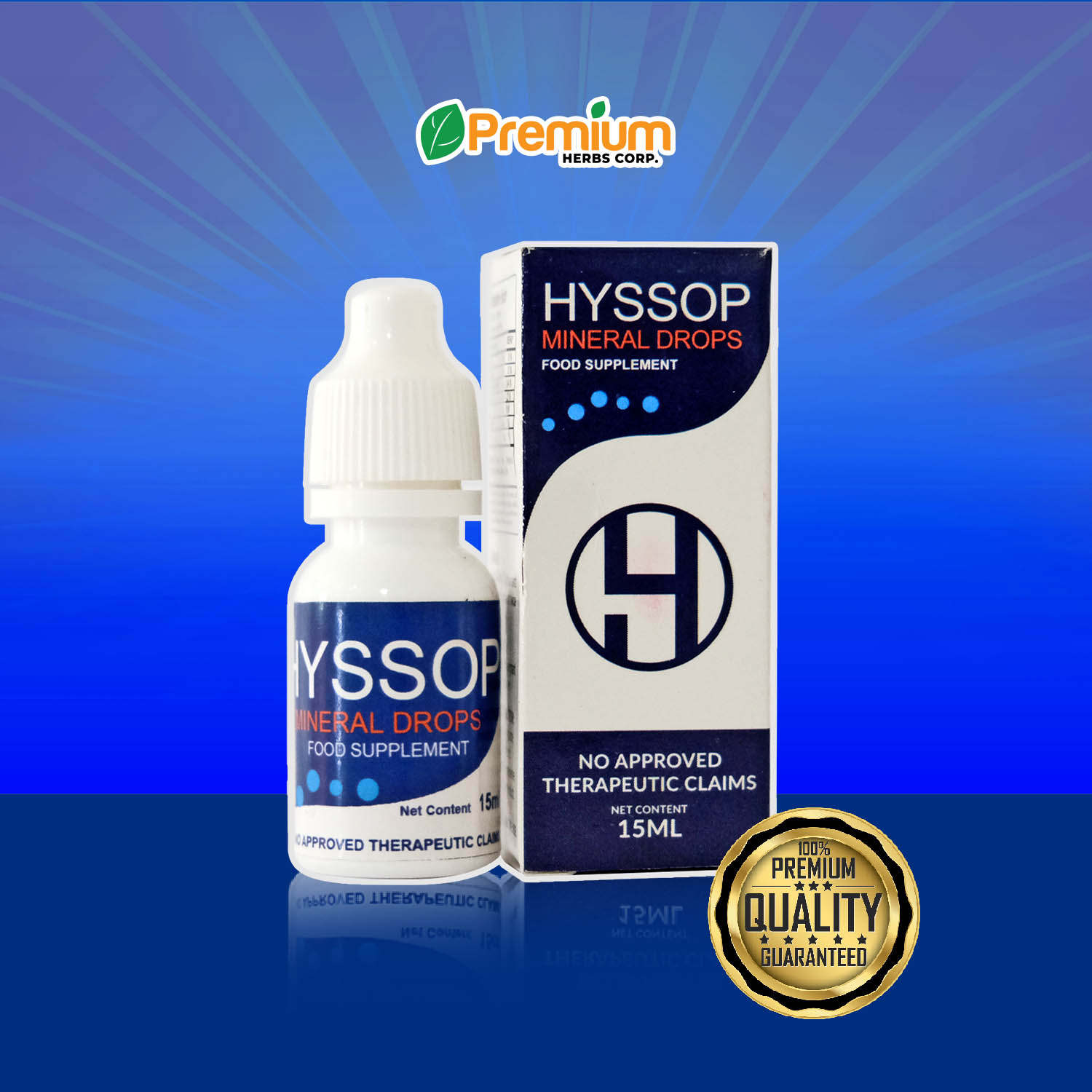 1 BOTTLE HYSSOP MINERAL EYE DROP 15ml each dropper CATARACT AND