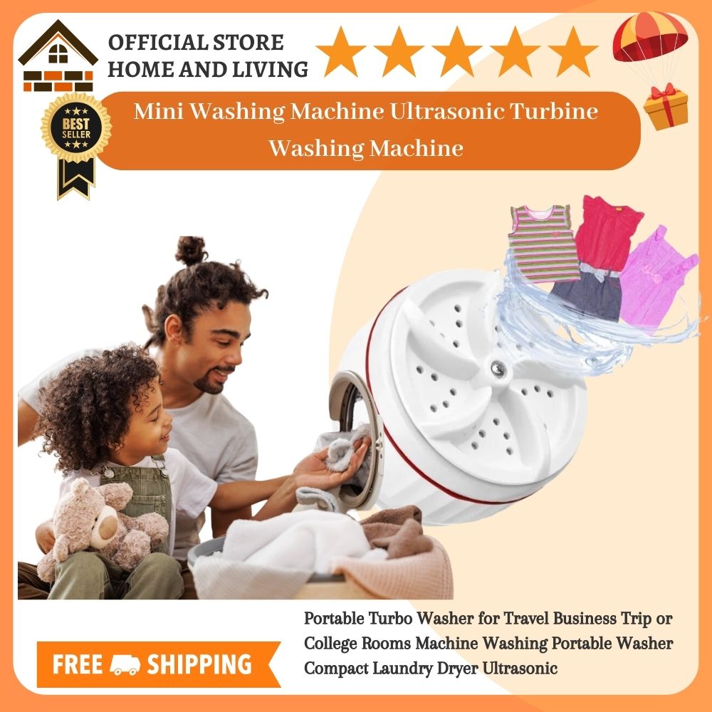 Mini Washing Machine,Ultrasonic Turbine Washing,Machine Portable