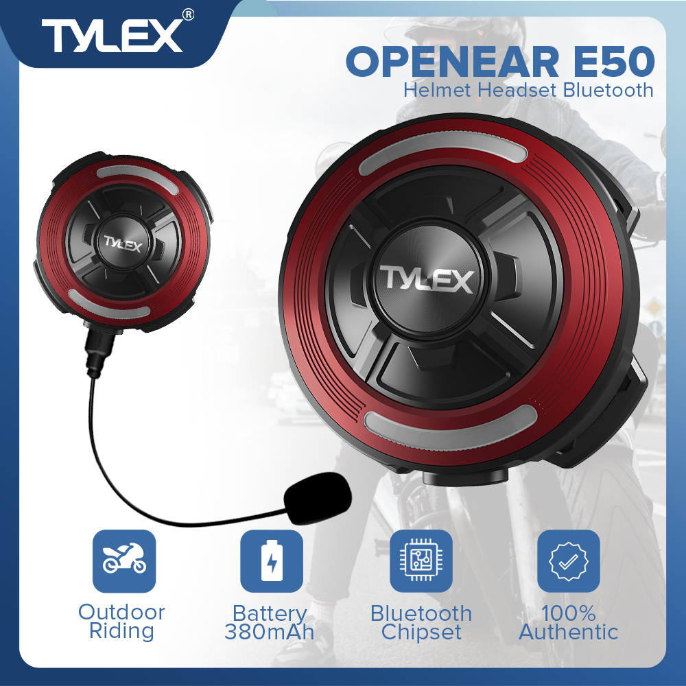 TYLEX OPENEAR E50 Motorcycle Helmet Headset Bluetooth 380mAh 6Hrs