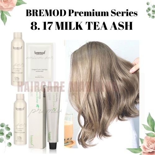 8.17 Milk Tea Ash Bremod Premium Series - Bremod Cocoa Butter Hair Color  and Bleach Set | Lazada PH