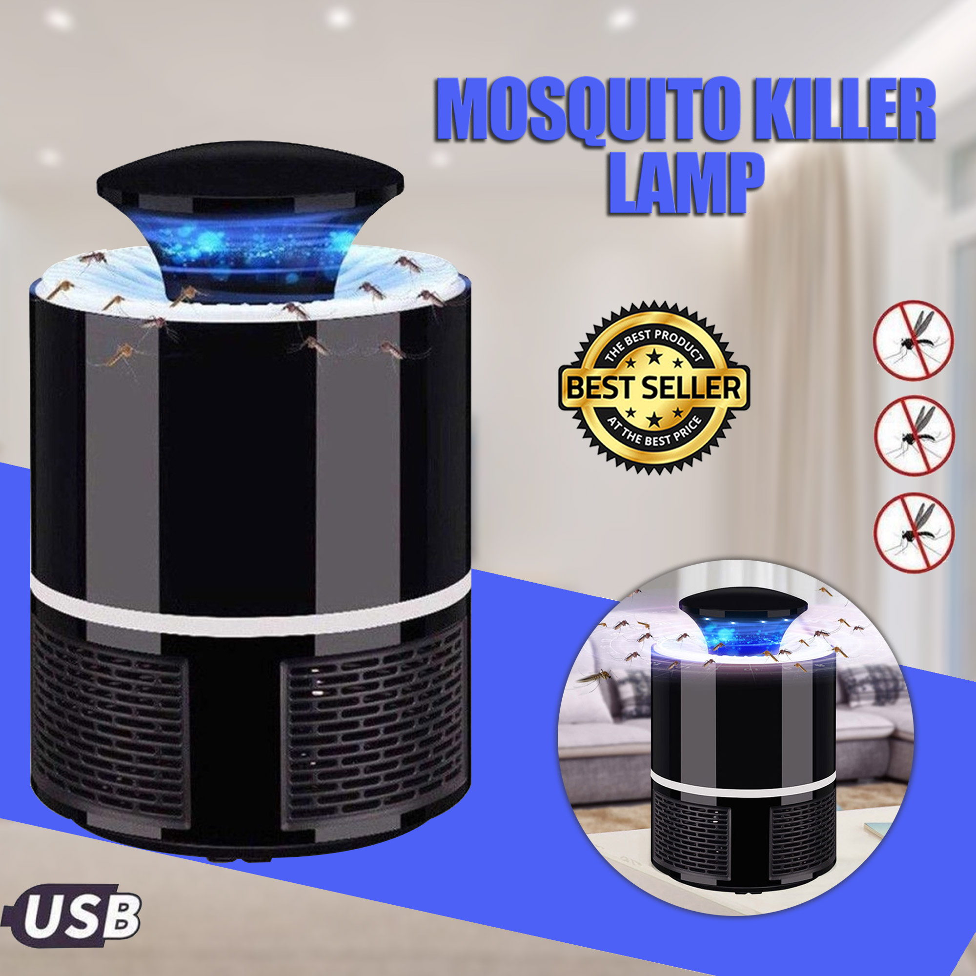 Anti Mosquito Killer Lamp LED Safety LED Indoor Silent Electric Insect Repellent 