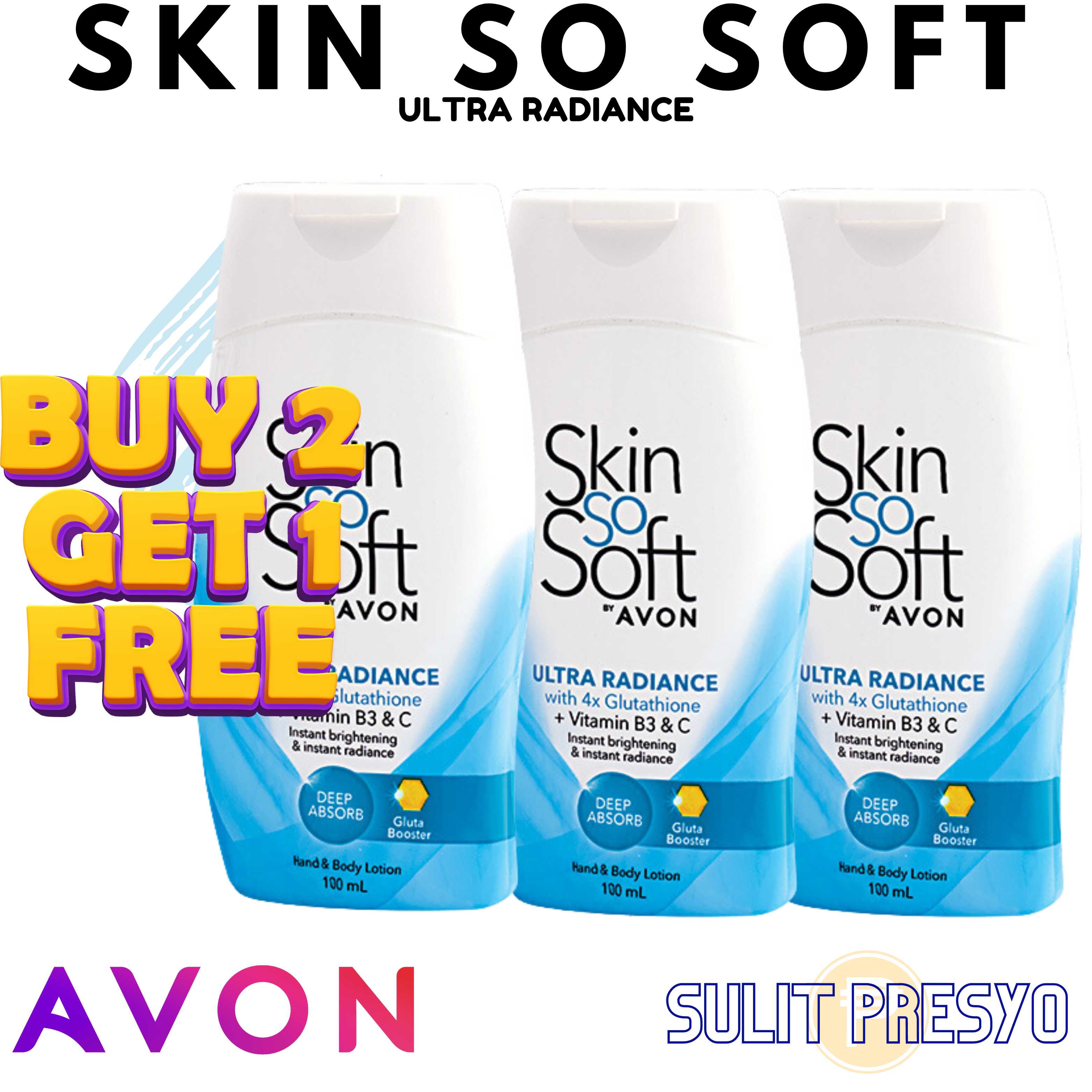 AVON Skin So Soft Ultra Radiance with 4x Ultra Glutathione Deep Absorb ...