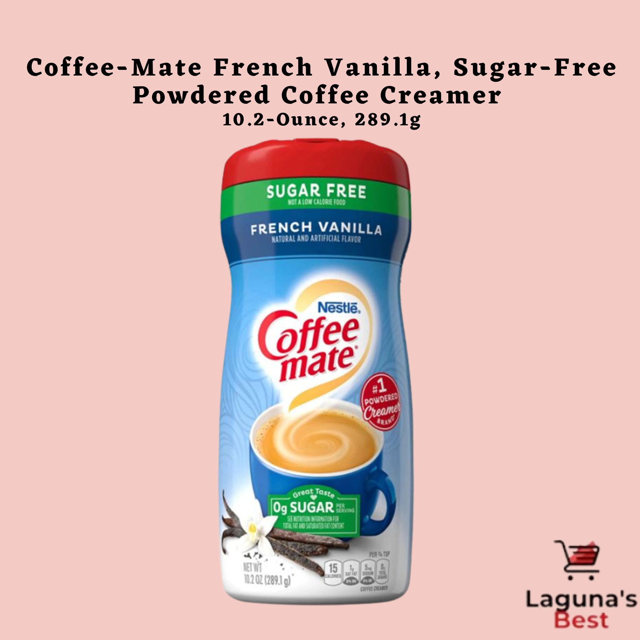 Nestle Coffee mate French Vanilla Sugar Free Powder Coffee Creamer, 10.2 oz  