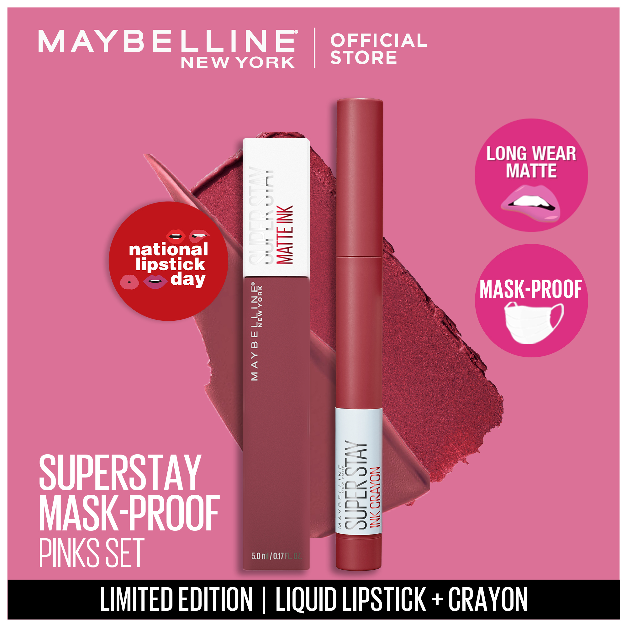 maybelline waterproof lipstick