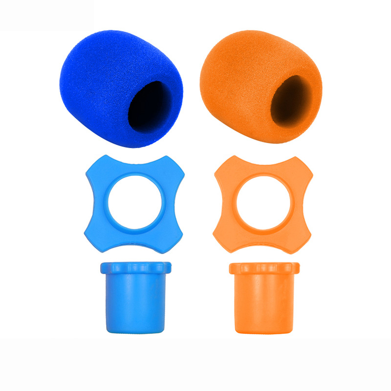  4pcs Assorted Color Silicone Shakeproof Protection Sleeve  Wireless Microphone Handheld Mic Battery Screw On Cap Tail End Slip Holder  Cover Protector(Random Color) : Musical Instruments