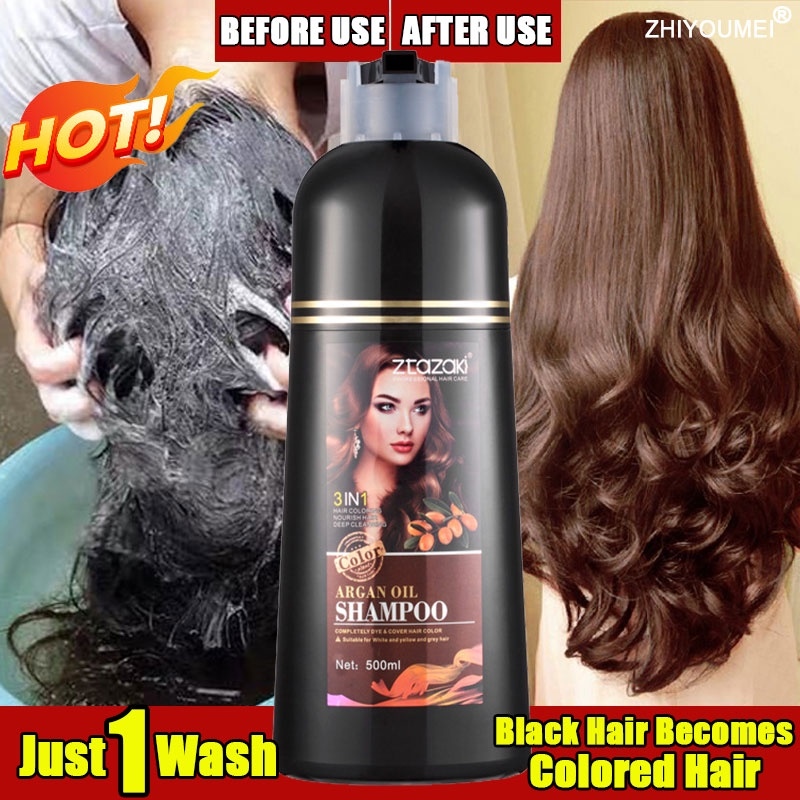 ZHIYOUMEI Sin hair Shampoo Japan Original Hair Blackening Shampoo Brown ...